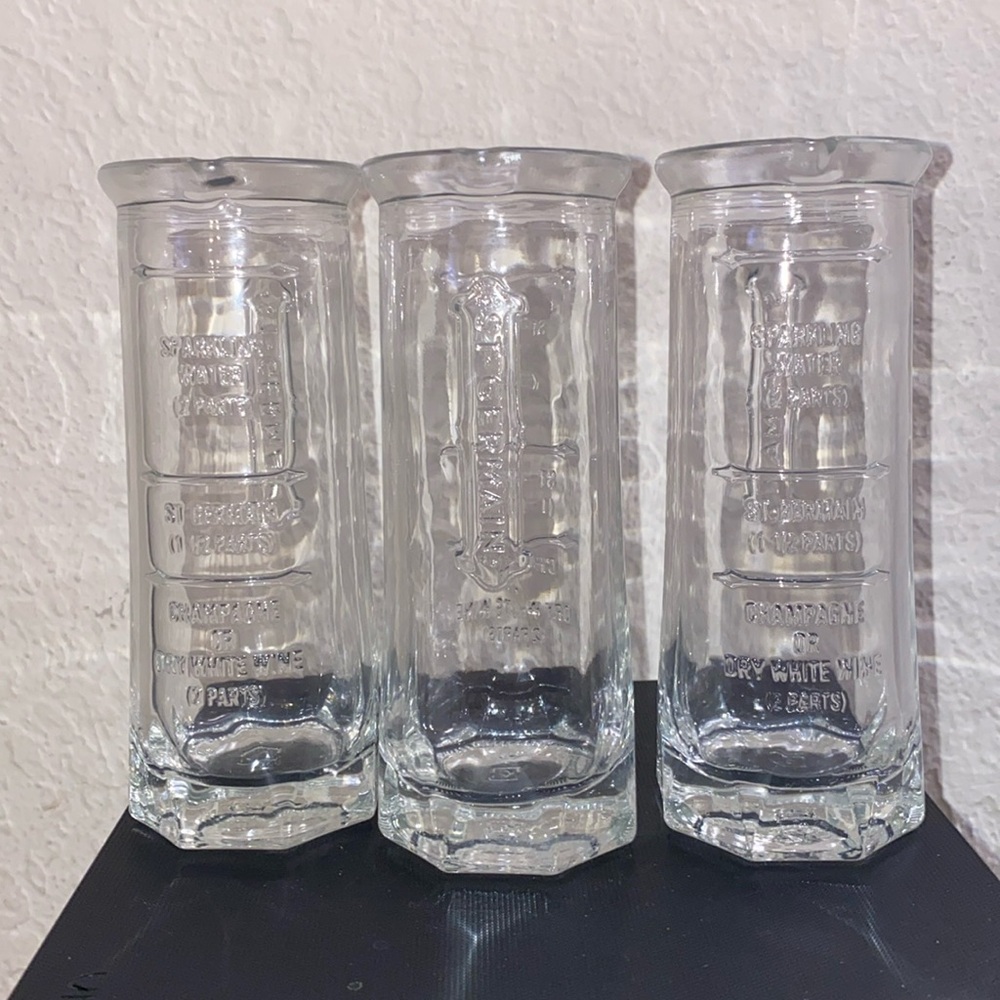 3 St. Germaine Glasses